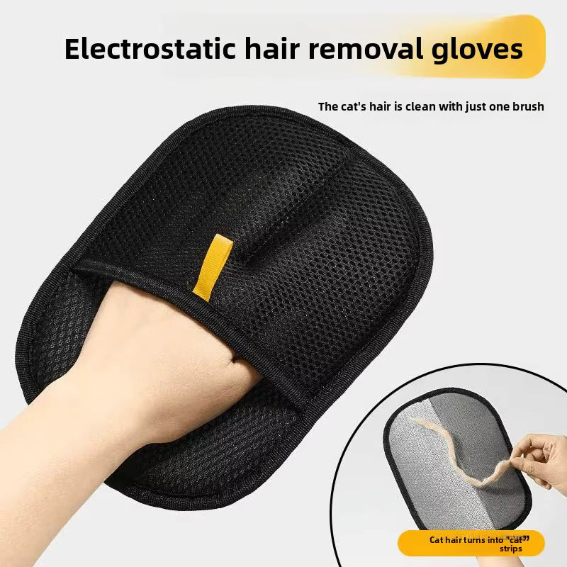 Pet electrostatic hair removal gloves